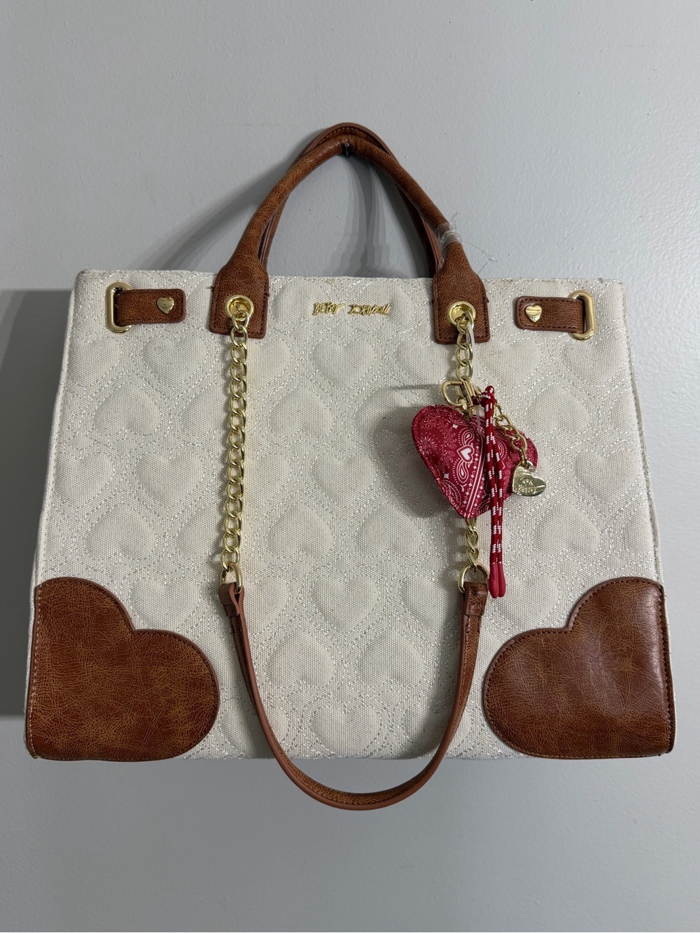 Betsey Johnson "XOKIARA" Canvas Tote Bag